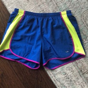 Blue athletic shorts